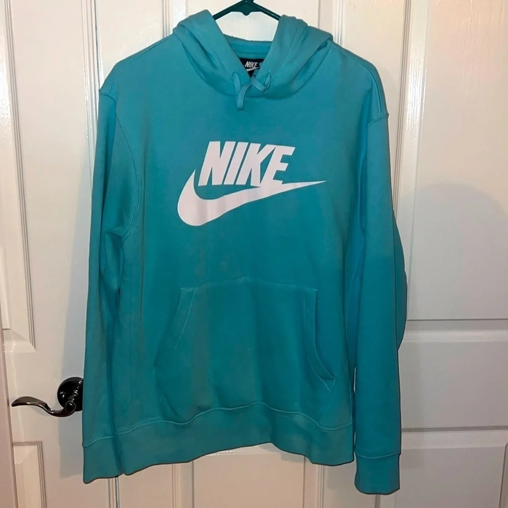 NIKE hoodie. Light blue. Size M. - Picture 2 of 6